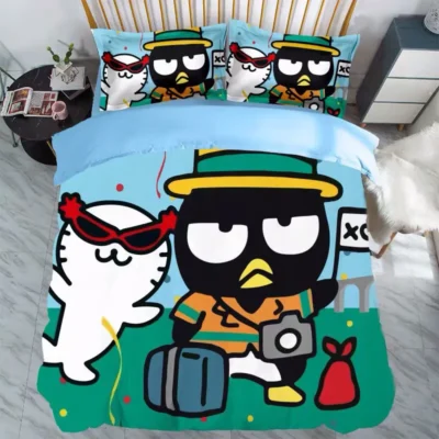 Cartoon BadBadtz maru four piece anime Japanese style children s bedding bedding quilt cover printing three 7 - Badtz-Maru Shop