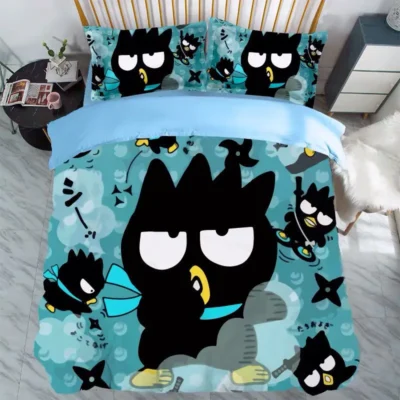 Cartoon BadBadtz maru four piece anime Japanese style children s bedding bedding quilt cover printing three 9 - Badtz-Maru Shop