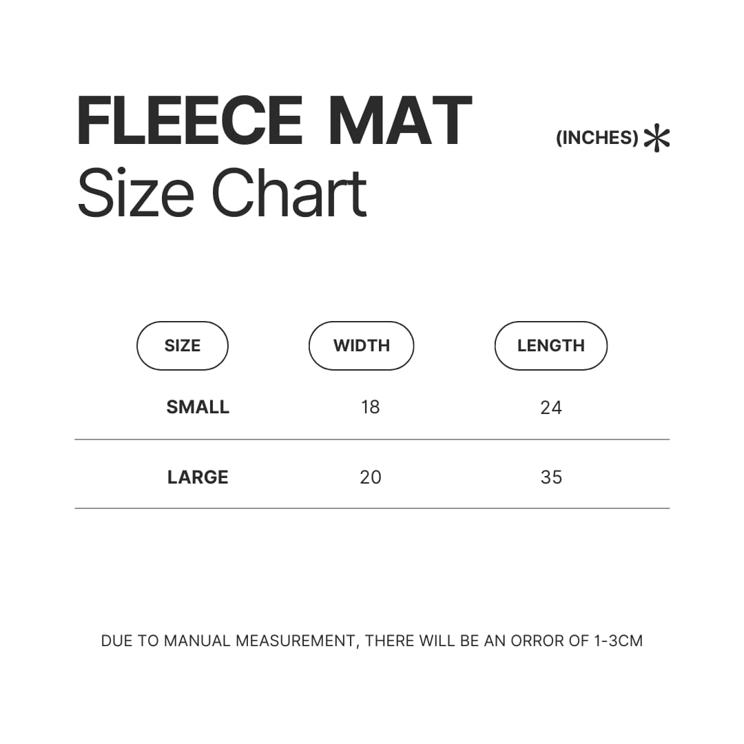 Fleece Mat Size Chart - Badtz-Maru Shop