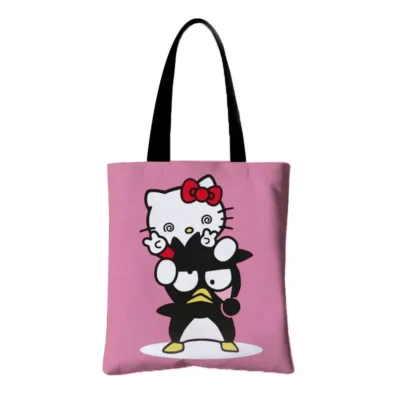 Sanrio Anime Canvas Bags 2023 New Bad Badtz Maru Shoulder Bag Casual Large Capacity Versatile Handheld 19 - Badtz-Maru Shop